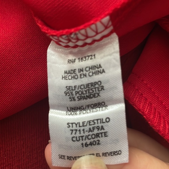 City Studio Womens Lace-Up Mini Fit & Flare Dress Juniors Red size 5 - Picture 8 of 8